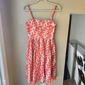 French Connection Pink and White Mini Dress